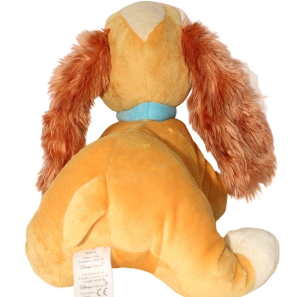 Disney Store Authentic 11" Stuffed Plush Lady And The Tramp Doll Dog W/Collar - Picture 3 of 4
